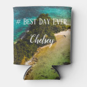 # Beste dag ooit eiland vakantie om te onthouden Blikjeskoeler (Voorkant)