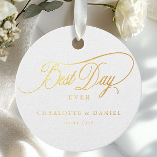 BESTE DAG OOIT! Elegant, bruiloft Bedankjes Labels