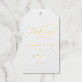 BESTE DAG OOIT! Elegant, bruiloft Cadeaulabels (Voorkant)