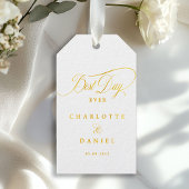 BESTE DAG OOIT! Elegant, bruiloft Cadeaulabels