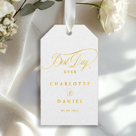 BESTE DAG OOIT! Elegant, bruiloft Cadeaulabels