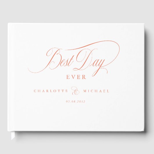 BESTE DAG OOIT! Elegant, bruiloft Gastenboek (Voorkant)