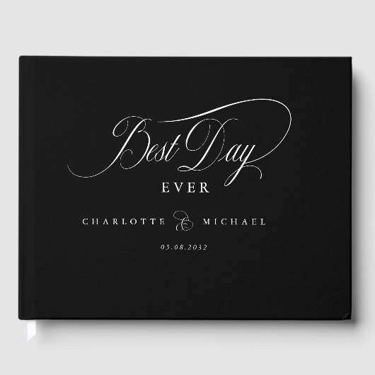 BESTE DAG OOIT! Elegant, bruiloft Gastenboek (Voorkant)