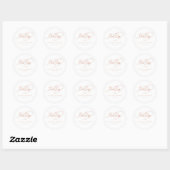 BESTE DAG OOIT! Elegant, bruiloft Ronde Sticker (Vel)