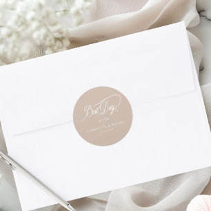 BESTE DAG OOIT! Elegant, bruiloft Ronde Sticker