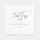 BESTE DAG OOIT! Elegant, bruiloft Servet (Voorkant)