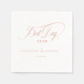 BESTE DAG OOIT! Elegant, bruiloft Servet (Voorkant)