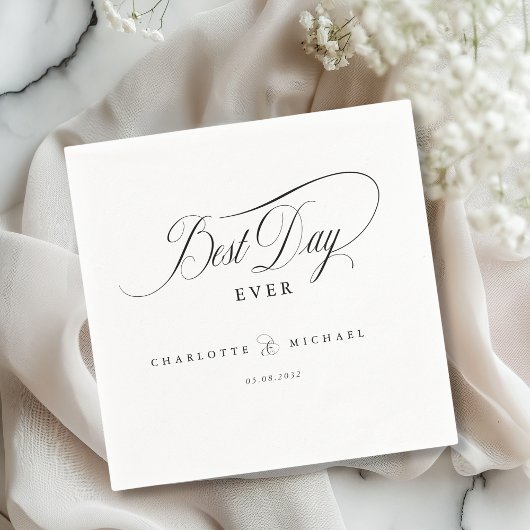 BESTE DAG OOIT! Elegant, bruiloft Servet