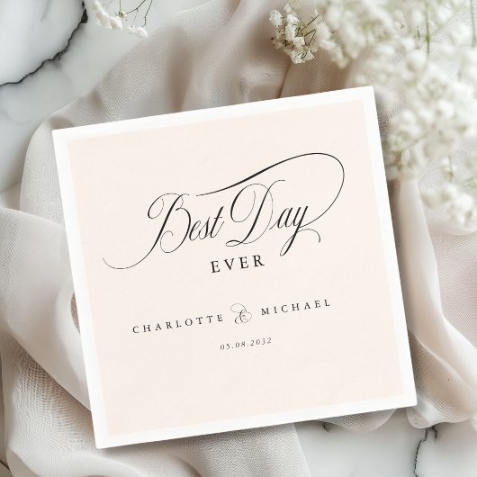 BESTE DAG OOIT! Elegant, bruiloft Servet
