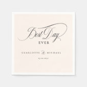 BESTE DAG OOIT! Elegant, bruiloft Servet (Voorkant)