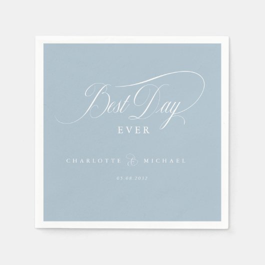 BESTE DAG OOIT! Elegant, bruiloft Servet (Voorkant)
