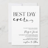 Beste dag ooit Elegant minimalistische Casual brui Kaart (Voorkant)