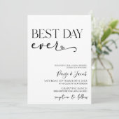 Beste dag ooit Elegant minimalistische Casual brui Kaart (Staand voorkant)