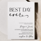 Beste dag ooit Elegant minimalistische Casual brui Kaart