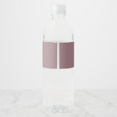 Beste dag ooit Elegant script mauve Bruiloft Waterfles Etiket (Achterkant)