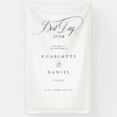 BESTE DAG OOIT! Elegant, trouwbanner Spandoek (Verticaal)