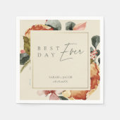 Beste dag ooit Elegant Tuin Bruiloft Servet (Voorkant)