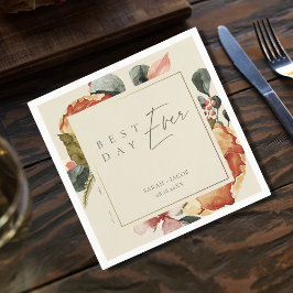 Beste dag ooit Elegant Tuin Bruiloft Servet