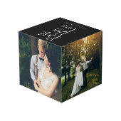 "Beste dag ooit" Elegante bruiloft Kubus (Achter hoekig)