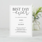 Beste dag ooit Elegante Minimalistische Eenvoudige Kaart (Staand voorkant)