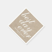 Beste dag ooit faux burlap rustieke chique bruilof servetten (Hoek)