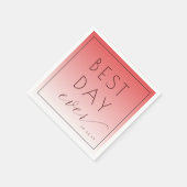 Beste Dag Ooit Feestelijke Koraalgradiënt Servet (Hoek)