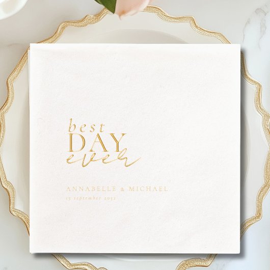 Beste dag ooit Folie bruiloft Folie Servetten