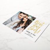 Beste dag ooit FOLIE Foto Hartelijk dank Folie Uitnodiging (Gedraaid)