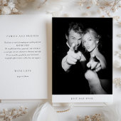 "Beste dag ooit" Foto bruiloft bedankkaart Kaart