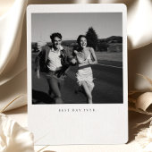 "Beste dag ooit" Foto bruiloft bedankkaart Kaart