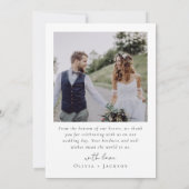 Beste dag ooit Fotocollage bruiloft Bedankkaart (Achterkant)