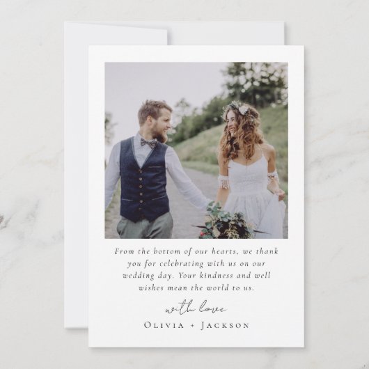 Beste dag ooit Fotocollage bruiloft Bedankkaart (Achterkant)