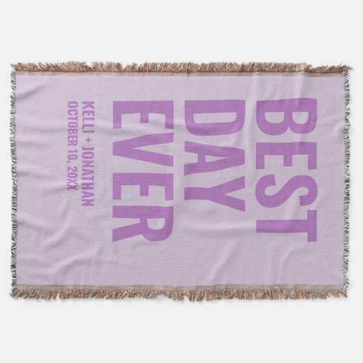 Beste dag ooit gepersonaliseerde bruiloft deken ca (Voorkant)