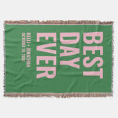 Beste dag ooit gepersonaliseerde bruiloft deken ca (Voorkant)