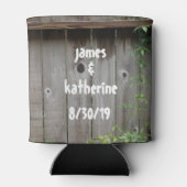 Beste dag ooit! Gepersonaliseerde huwelijksgunsten Blikjeskoeler (Achterkant)