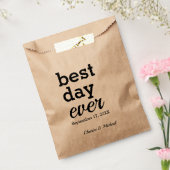 Beste dag ooit gepersonaliseerde naam datum bruilo bedankzakje (Gezegeld)