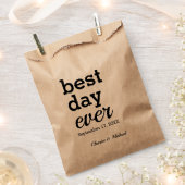 Beste dag ooit gepersonaliseerde naam datum bruilo bedankzakje (Geknipt)