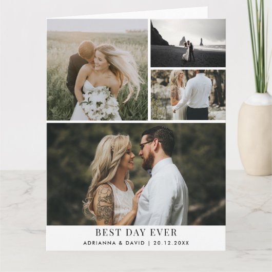 Beste dag ooit | Getrouwd paar Dank je wel foto Bedankkaart (Voorkant)