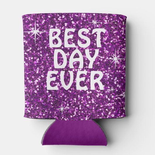 BESTE DAG OOIT | Glitter paarse Blikjeskoeler (Achterkant)