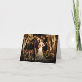 Beste dag ooit Gold Script Photo Wedding Bedankt (Voorkant)