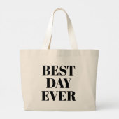 Beste Dag Ooit Goud Grote Tote Bag (Achterkant)