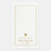 Beste dag ooit Gouden Hart Trouw Persoonlijk  Servet (Voorkant)