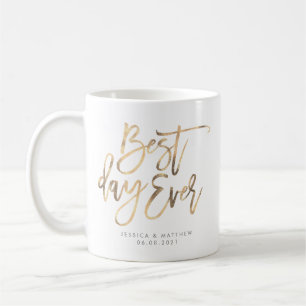 Beste dag ooit Gouden Kalligrafie Koffiemok