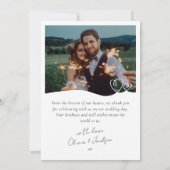 Beste dag ooit hart bruiloft foto bedankkaart (Achterkant)