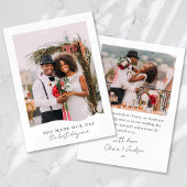 Beste Dag Ooit Hart Fotobruiloft Bedankkaart