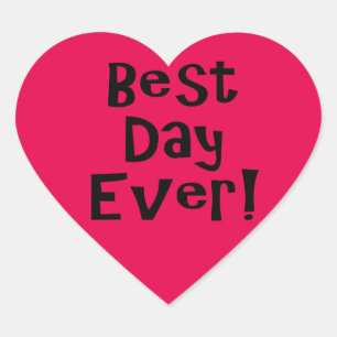 Beste dag ooit! hart sticker
