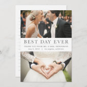 Beste dag ooit Hartelijk dank Bedankkaart (Voorkant / Achterkant)