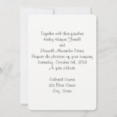 Beste Dag Ooit Huwelijksuitnodiging - Plumeria / G Kaart (Achterkant)