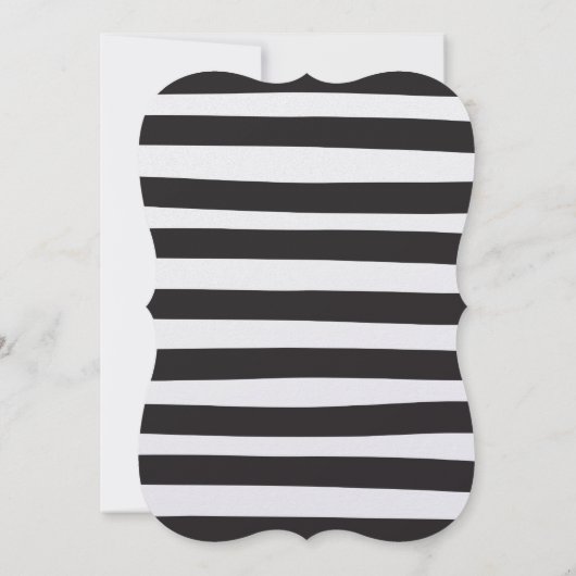 Beste dag ooit in zwart-wit Stripe Gold Kaart (Achterkant)