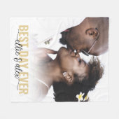 Beste dag ooit kalligrafie foto fleece deken (Voorkant (Horizontaal))